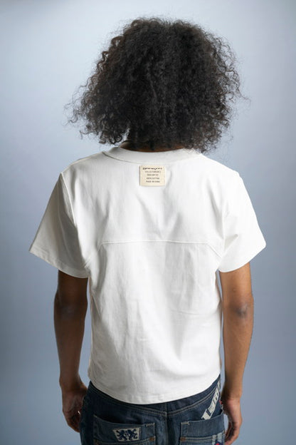 White Raglan Tee